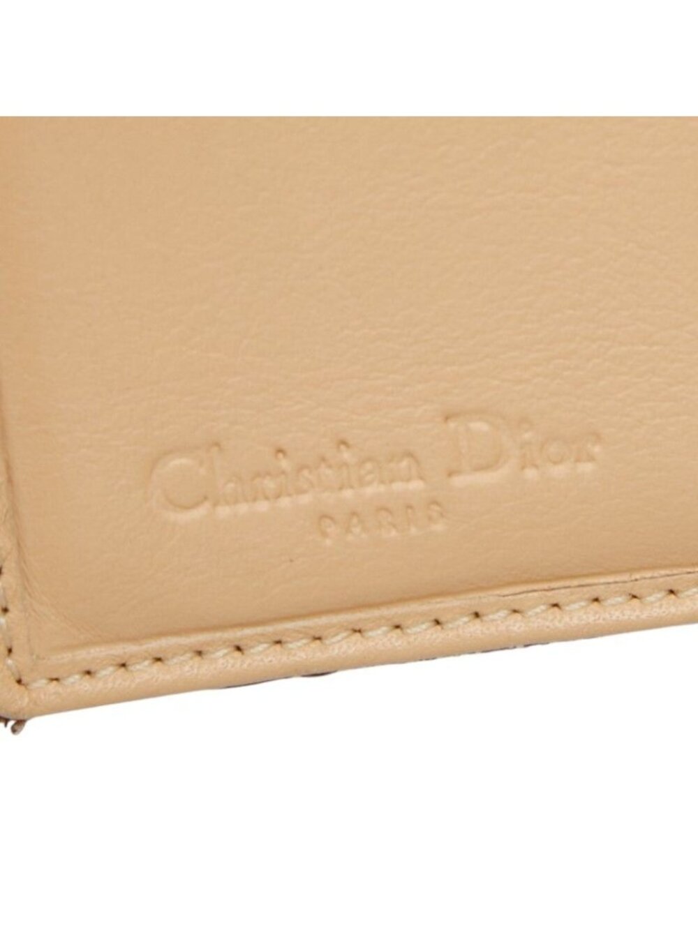 Dior Trotter Jacquard Card Case Bifold Beige Brown Canvas Leather - Picture 8 of 9